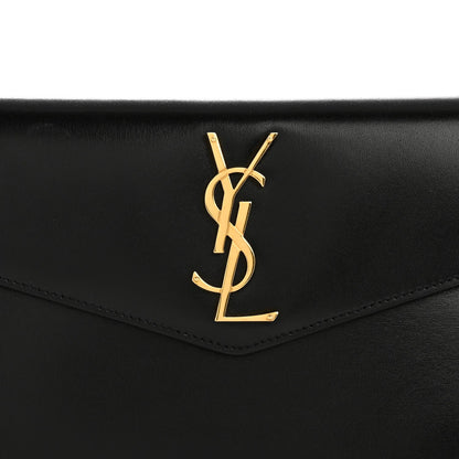 Smooth Shiny Calfskin Monogram Uptown Pouch Black