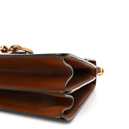 Moon Calfskin Web Large Dionysus Bamboo Top Handle Bag Cuir Bright Evergreen Hibiscus Red