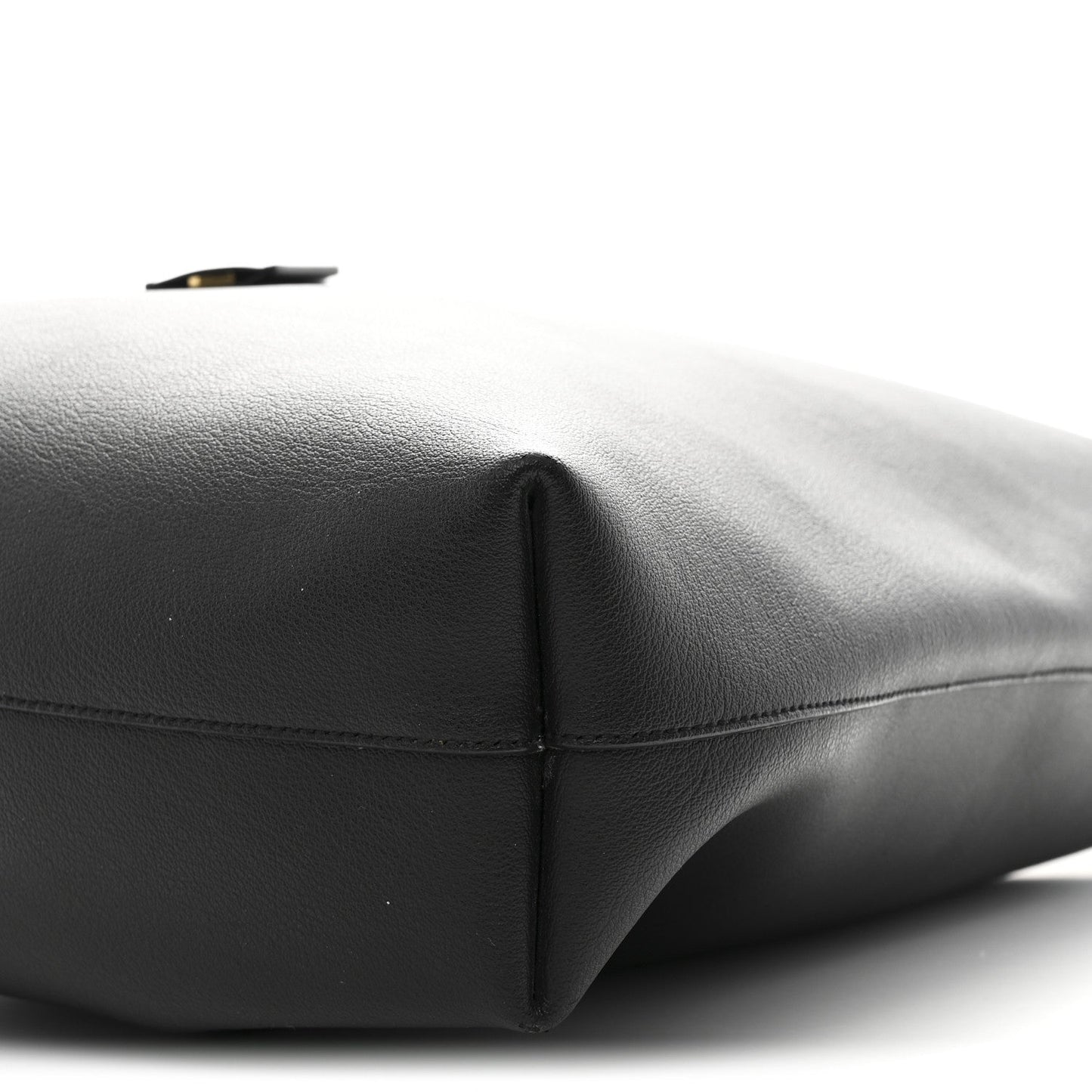 Calfskin Medium Shopping Tote Black