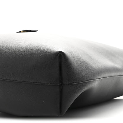 Calfskin Medium Shopping Tote Black
