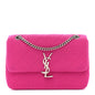 Jersey Wool Patchwork Monogram Medium Jamie Baguette Magenta