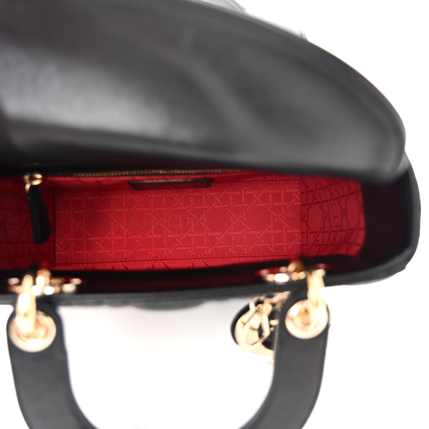 Lambskin Cannage Small Lucky Badges My Lady Dior Black