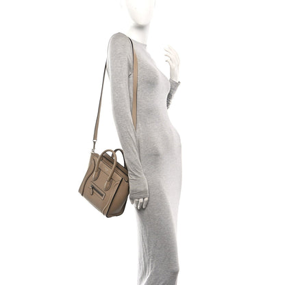 Drummed Calfskin Nano Luggage Dune