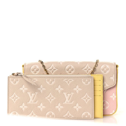 Empreinte Spring in the City Felicie Pochette Chain Wallet Pink Beige Yellow