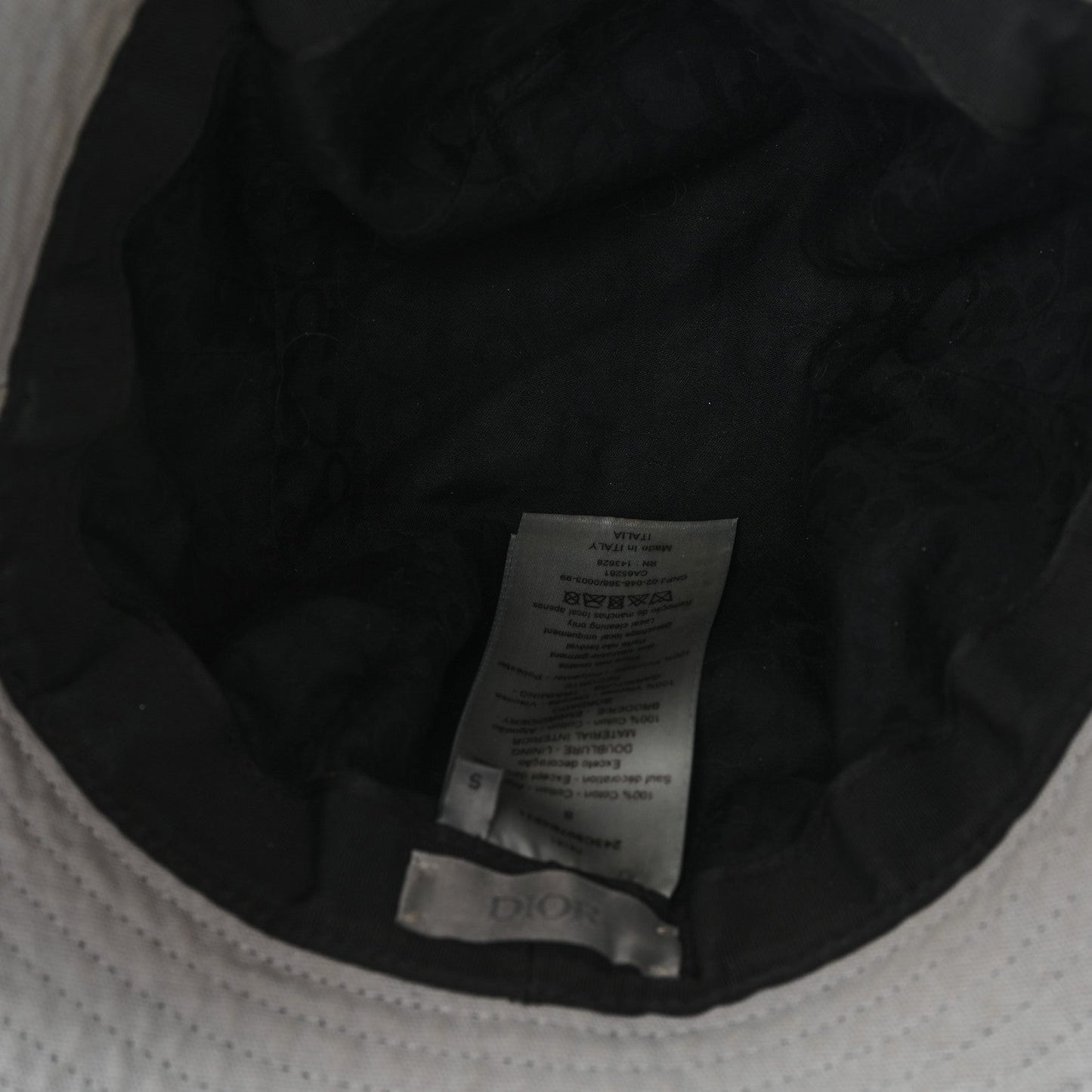Cotton Logo Bucket Hat S Black