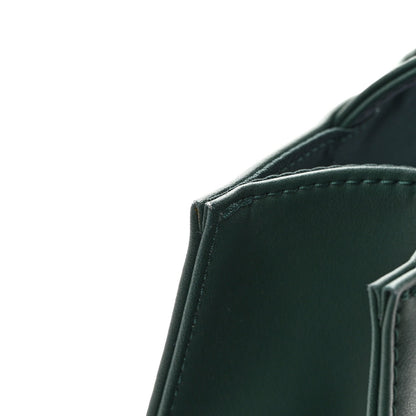 Vegan Leather Medium Shopping Bag Dark Olive