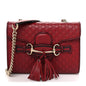 Soft Microguccissima Mini Emily Chain Shoulder Bag Rosso