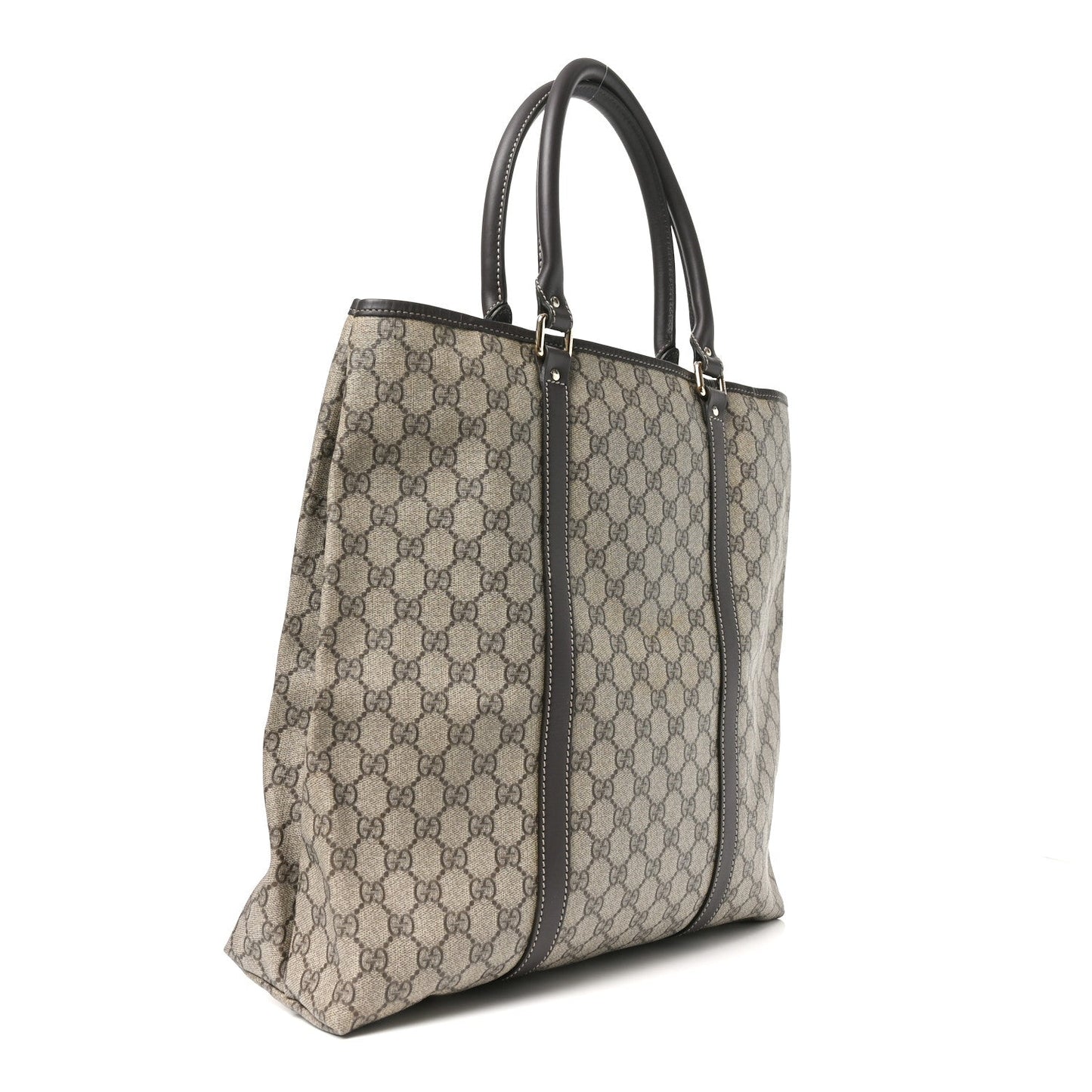 GG Plus Monogram Joy Vertical Tote Dark Brown