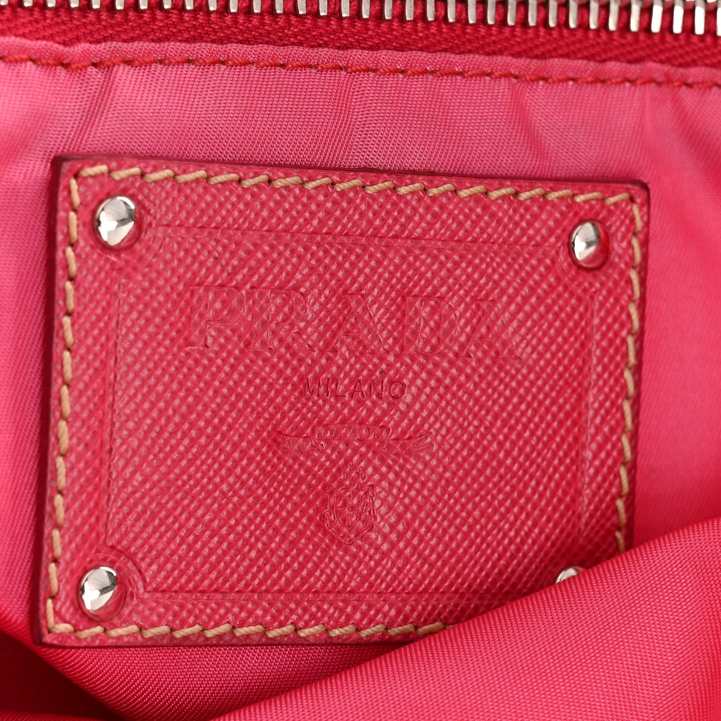 Tessuto Nylon Saffiano Tote Papaya Ibisco