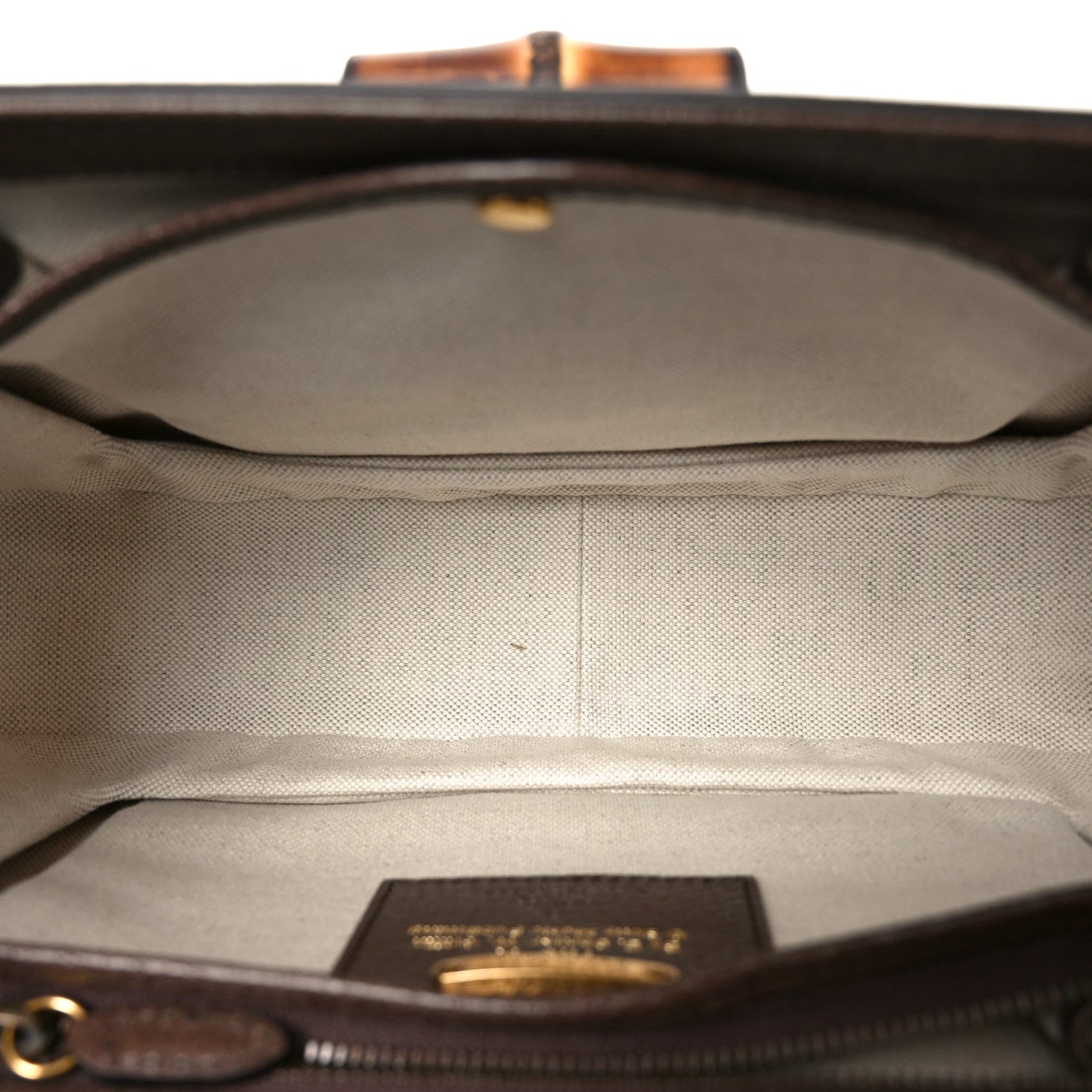 Canvas Calfskin 100 Centennial Music Medium Bamboo 1947 Top Handle Bag Multicolor
