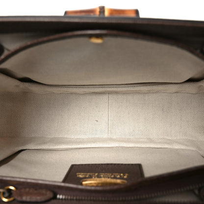 Canvas Calfskin 100 Centennial Music Medium Bamboo 1947 Top Handle Bag Multicolor