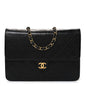 Lambskin Quilted Medium Single Flap Black