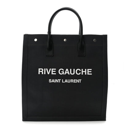 Linen Calfskin Rive Gauche North South Tote Grey
