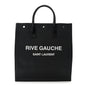 Linen Calfskin Rive Gauche North South Tote Grey