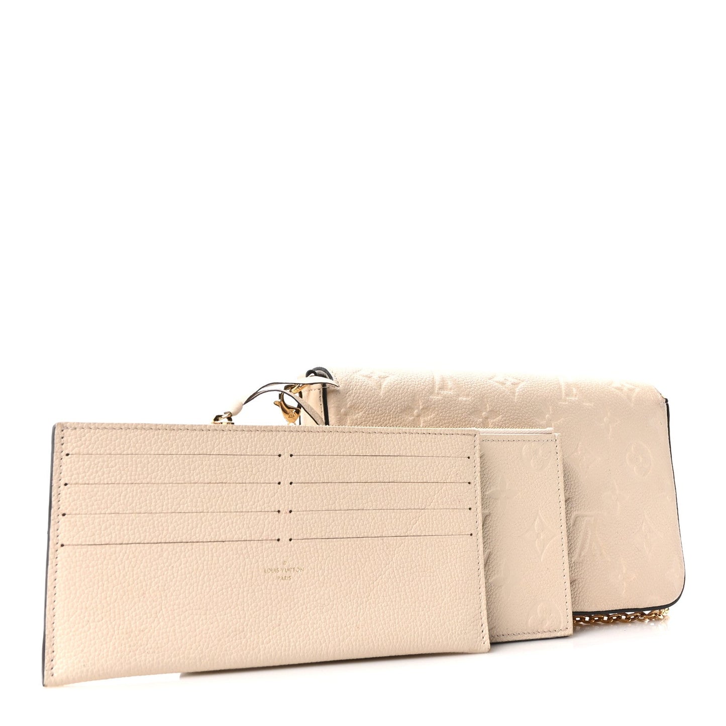Empreinte Pochette Felicie Chain Wallet Cream