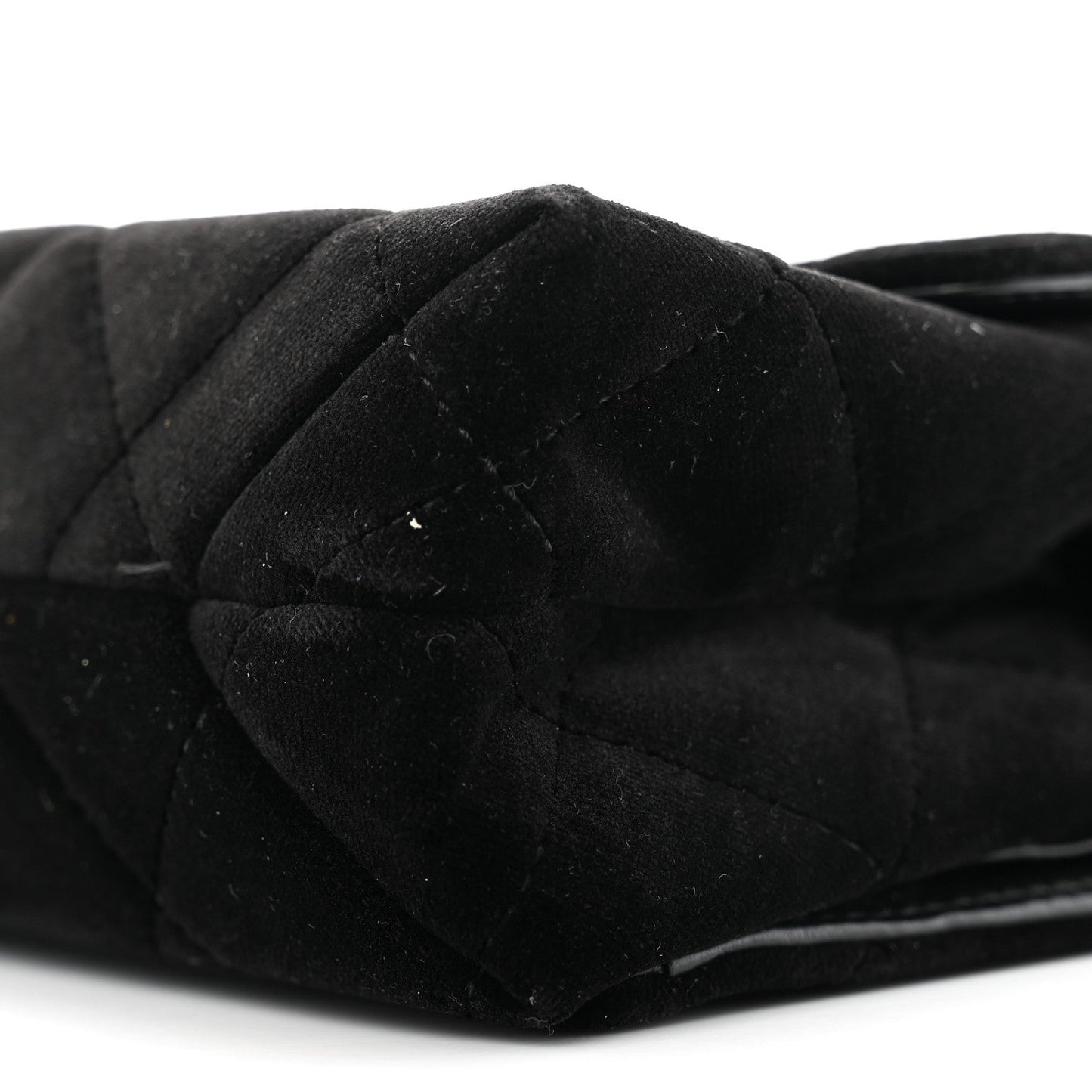 Velvet Strass Diamond Lock Flap Black