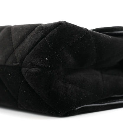 Velvet Strass Diamond Lock Flap Black