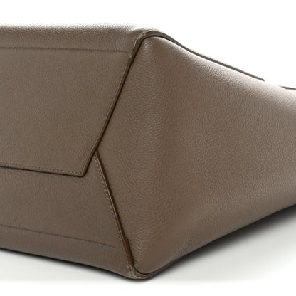 Soft Grained Calfskin Sangle Bucket Bag Taupe