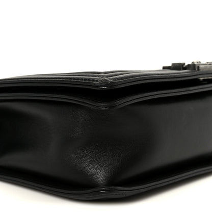Calfskin Quilted New Medium Boy Flap Black