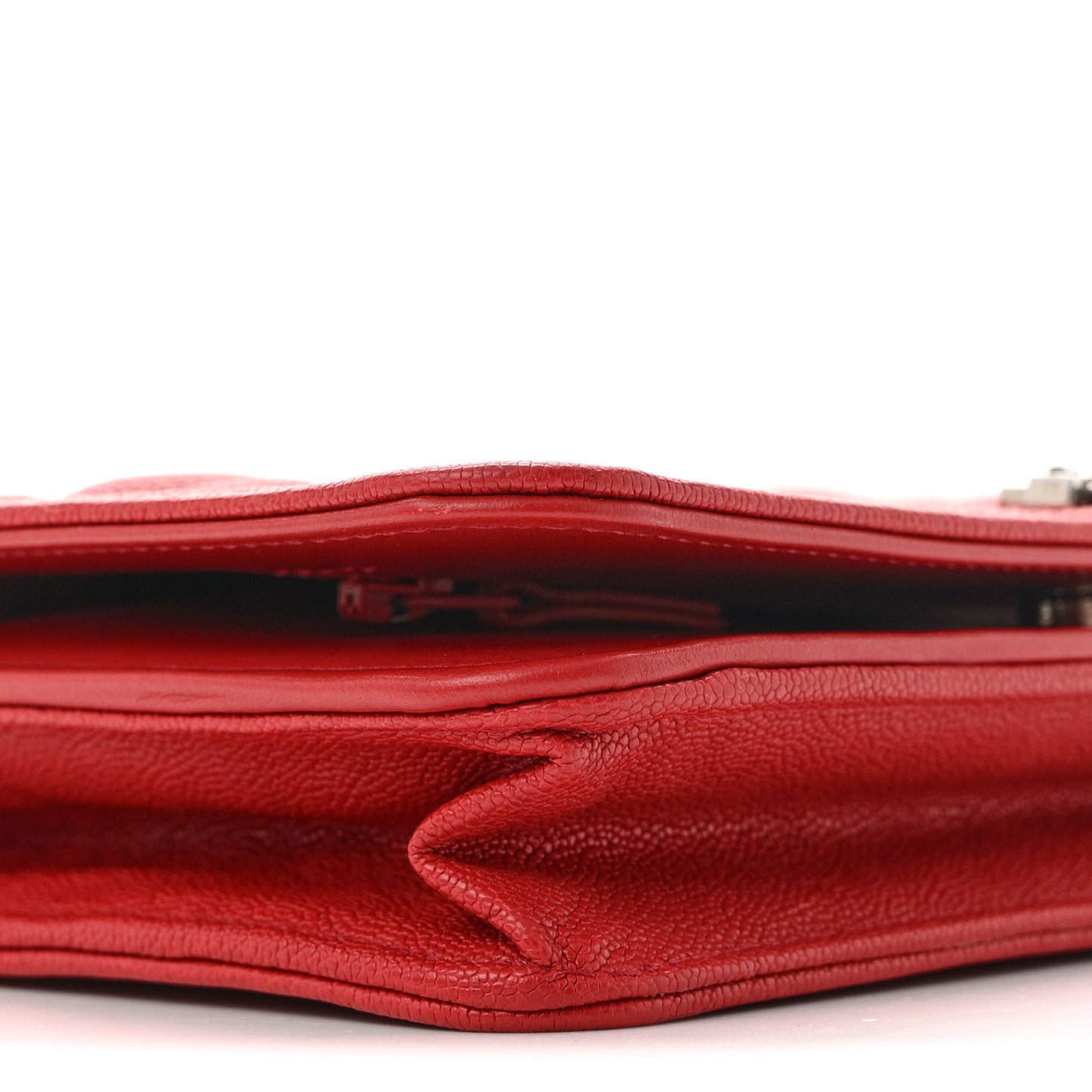 Caviar Quilted Boy Wallet On Chain WOC Red