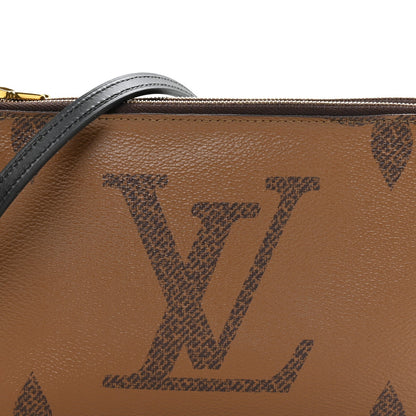Reverse Monogram Giant Double Zip Pochette