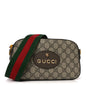 GG Supreme Monogram Web Neo Vintage Shoulder Bag Beige New Acero Crop