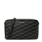 Coated Canvas BB Monogram Medium Signature Camera Bag Black Grey