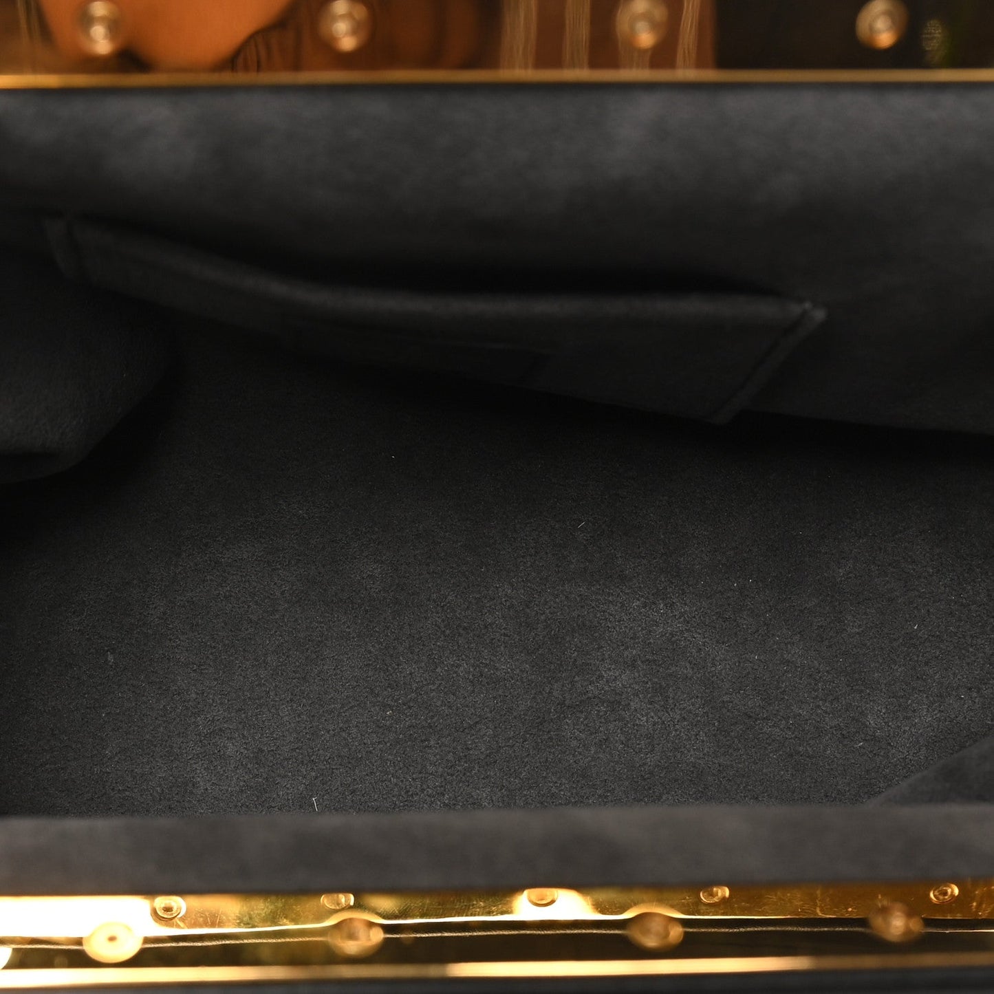 Calfskin Nanogram Embossed Clutch Black