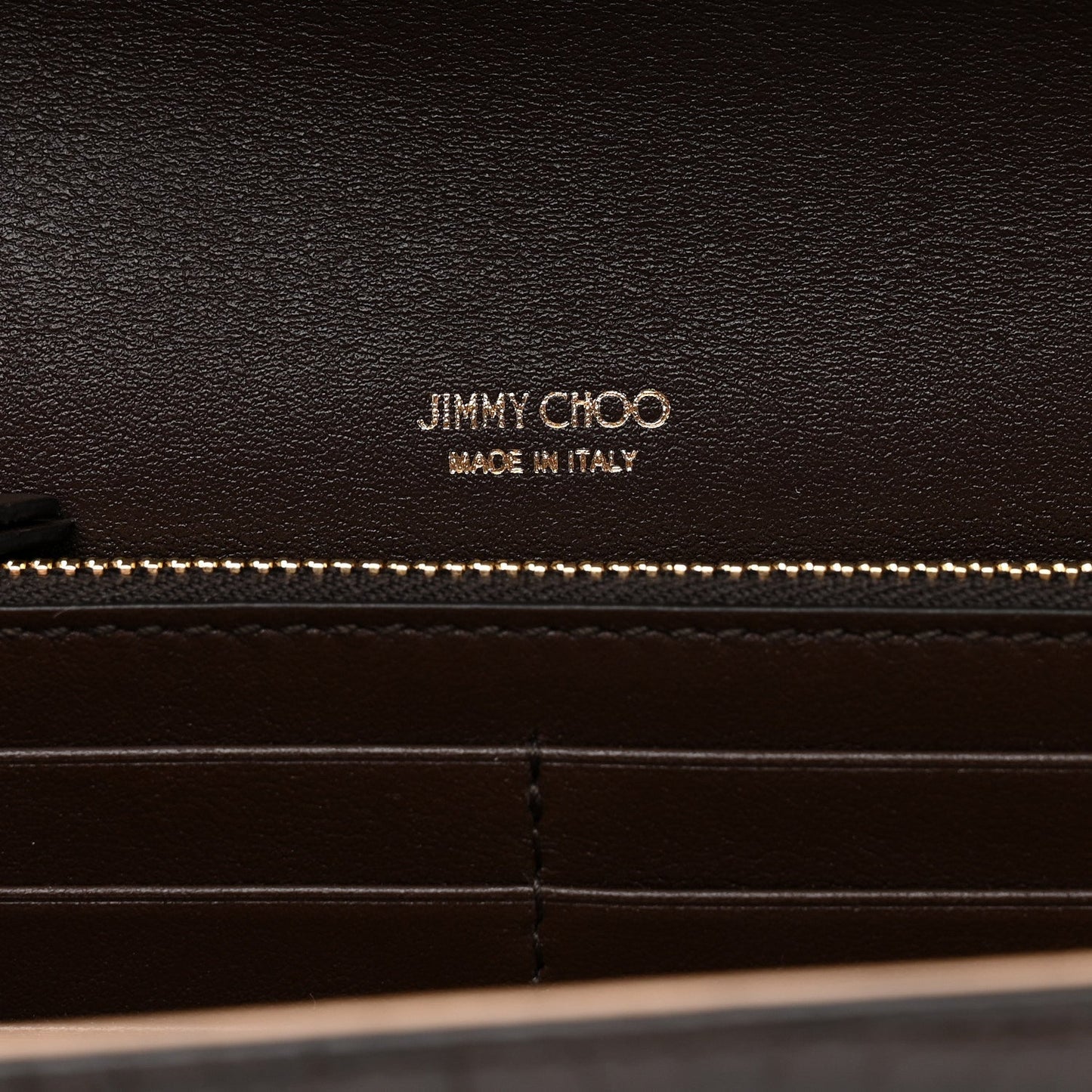 Calfskin Crocodile Embossed Emmie Clutch Bag Chocolate