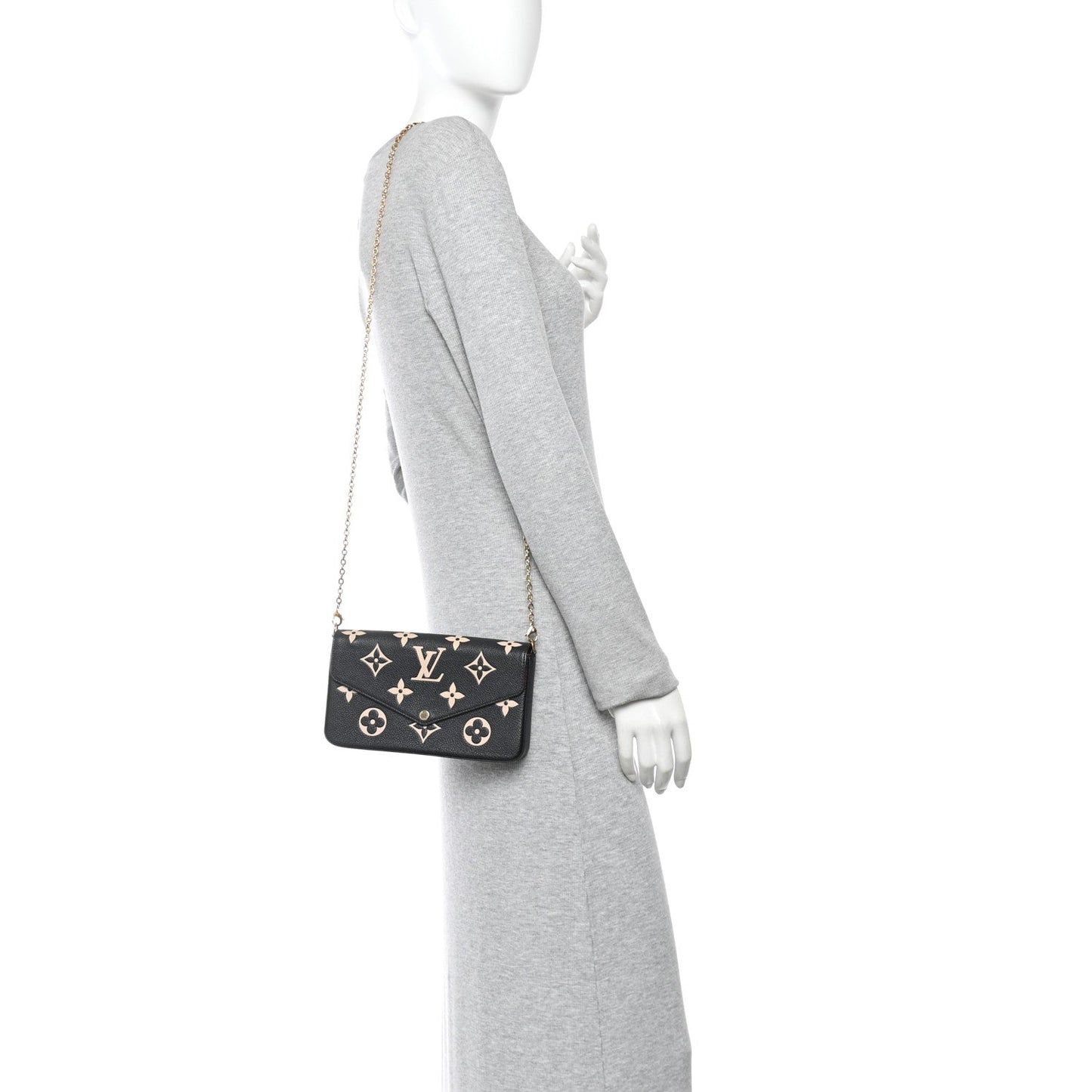 Empreinte Monogram Giant Felicie Pochette Black Beige