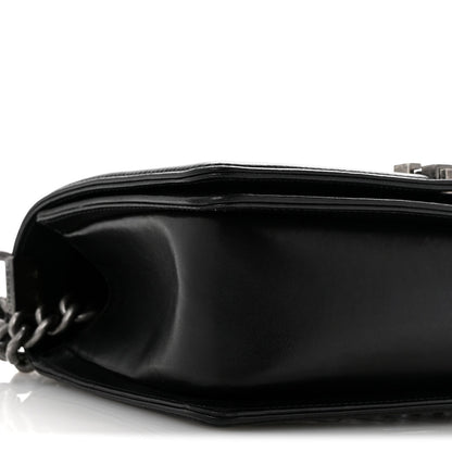 Lambskin Quilted Medium Boy Flap Black