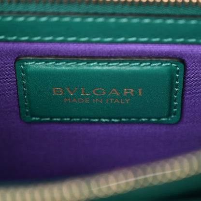 Calfskin Serpenti Forever Snake Strap Crossbody Bag Emerald Green