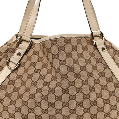 Monogram Medium Abbey Shoulder Bag Off White