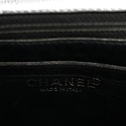 Caviar Quilted Jumbo Kelly Flap Black