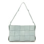 Calfskin Maxi Intrecciato Cassette Pouch On Strap Pale Blue