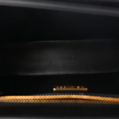 Smooth Calfskin Small DG Amore Top Handle Bag Black