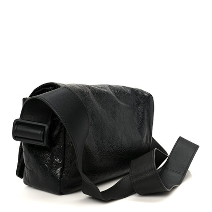 Arena Calfskin Small Monaco Flap Bag Black