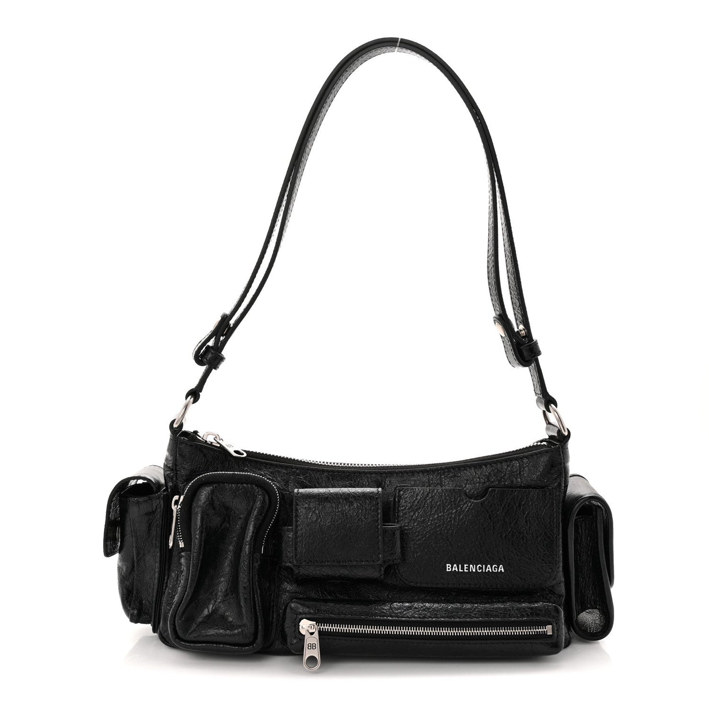 Agneau Arena Superbusy XS Sling Zip Shoulder Bag Black