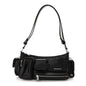 Agneau Arena Superbusy XS Sling Zip Shoulder Bag Black