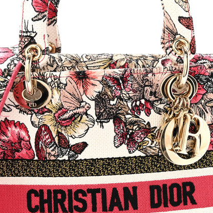 Canvas Embroidered Butterfly Print Medium Lady D-Lite  Multicolor