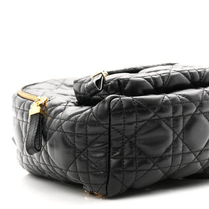 Lambskin Cannage Mini Backpack Black