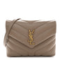 Calfskin Y Quilted Monogram Toy Loulou Crossbody Bag Taupe