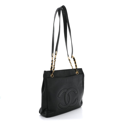 Caviar CC Flap Shoulder Bag Black