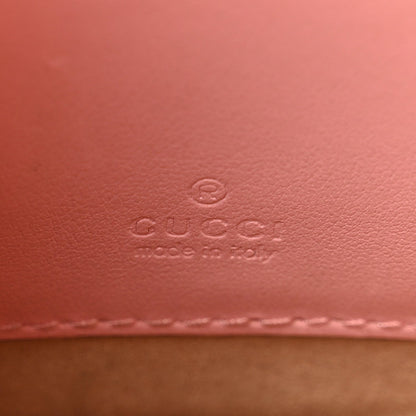 Calfskin Matelasse Mini GG Marmont Crossbody Bag Wild Rose