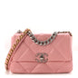 Lambskin Quilted Medium Chanel 19 Flap Light Pink