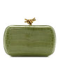 Alligator Knot Clutch Tea Leaf