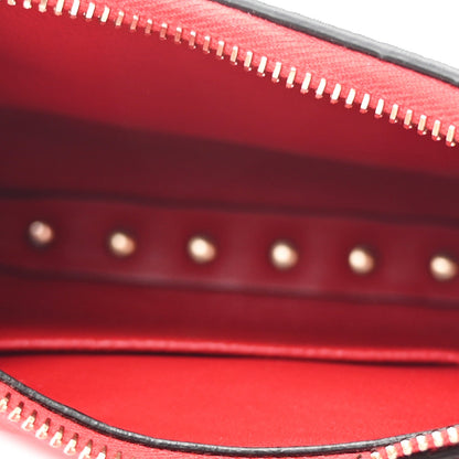 Grainy Calfskin Rockstud Mini Hobo Red
