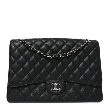 Caviar Quilted Maxi Single Flap Black