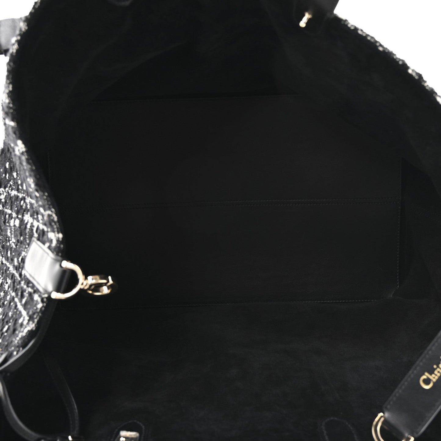 Tweed Cannage Large Toujours Black White