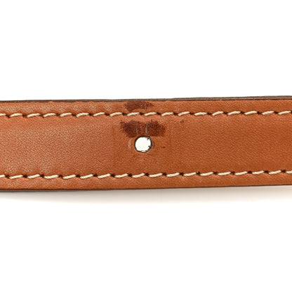 Natural Calfskin Medium Classic Box Flap Bag Tan
